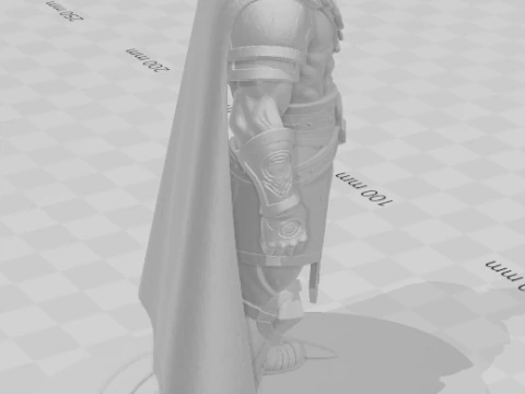 Bonecos 3d style manga anime man style warrior guerreiro caricato 3D Print Model