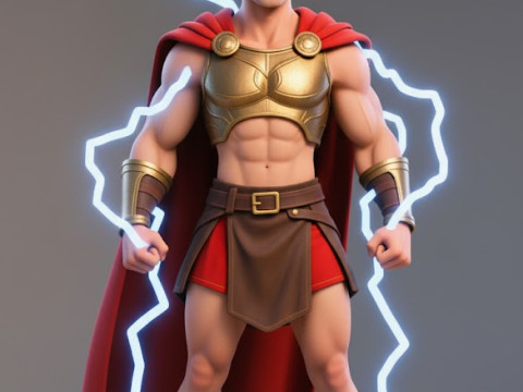 Bonecos 3d style manga anime man style guerriero guerreiro caricato Modello di stampa 3D