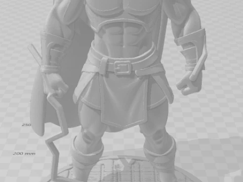 Bonecos 3d style manga anime man style warrior guerreiro caricato 3D Print Model