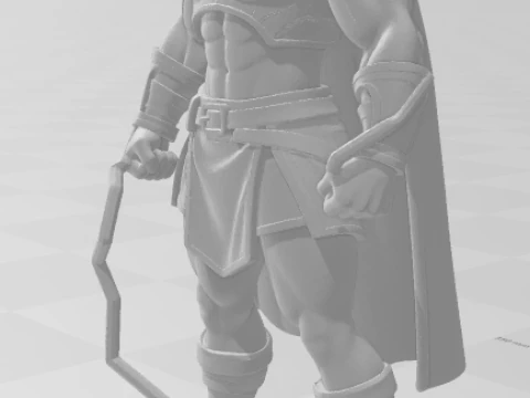 Bonecos 3d style manga anime man style warrior guerreiro caricato 3D Print Model