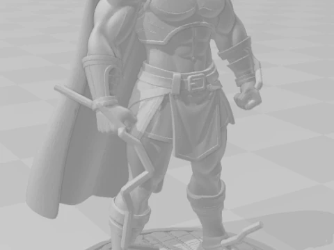 Bonecos 3d style manga anime man style warrior guerreiro caricato 3D Print Model