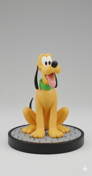 Bonecos estilo 3d mangá anime pluto disney caricato Modelo de Impressão 3D .c4d .max .obj .3ds .fbx .stl .blend 