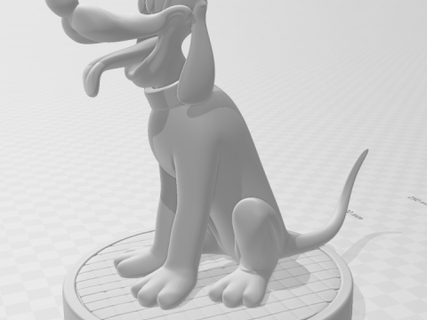 Bonecos estilo 3d mangá anime pluto disney caricato Modelo de Impressão 3D