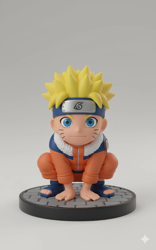Bonecos 3d style manga anime naruto caricato 3D Print Model .c4d .max .obj .3ds .fbx .stl .blend 