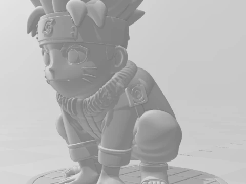 Bonecos 3d style manga anime naruto caricato 3D Print Model