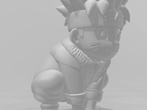 Bonecos 3d style manga anime naruto caricato 3D Print Model
