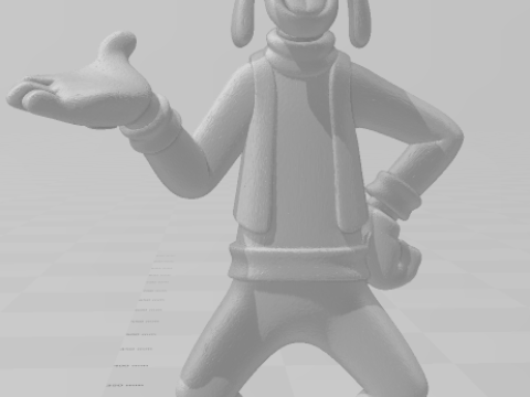 Bonecos 3D-Stil Manga Anime Pateta Disney Caricato 3D Druckmodell