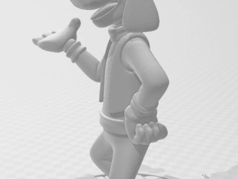 Bonecos 3d style manga anime pateta disney caricato 3D Print Model
