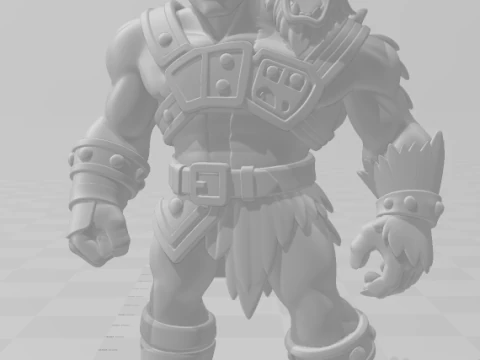 Bonecos 3d style manga anime man monster 2 head 2 cabeas caricato 3D Print Model
