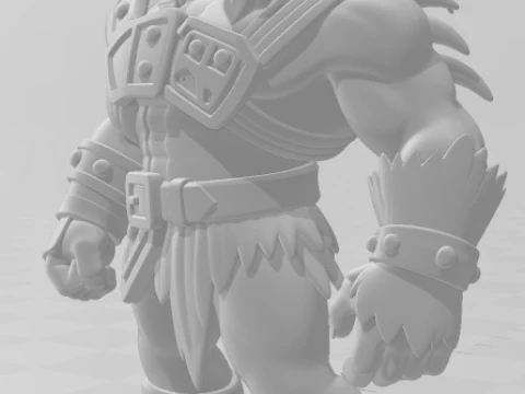 Bonecos 3d style manga anime man monster 2 head 2 cabeas caricato 3D Print Model