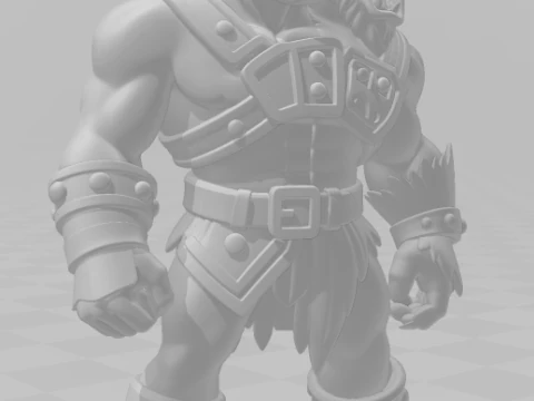 Bonecos 3d style manga anime man monster 2 head 2 cabeas caricato 3D Print Model