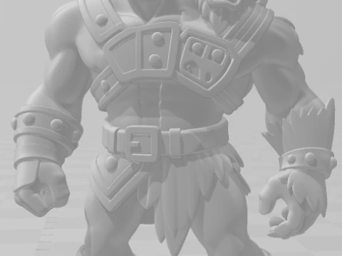 Bonecos 3d style manga anime man monster 2 head 2 cabeas caricato 3D Print Model