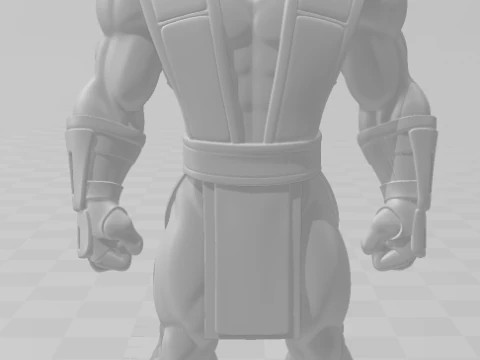 Bonecos 3d style manga anime subzero mortal kombat caricato 3D Print Model