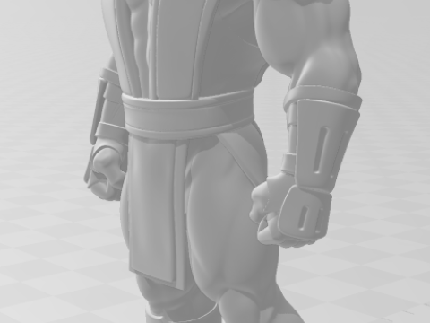 Bonecos 3d стиль манга аніме subzero mortal kombat caricato 3D Принт Модель