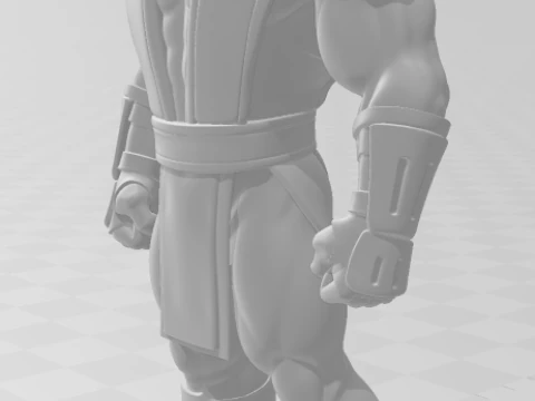 Bonecos 3d style manga anime subzero mortal kombat caricato 3D Print Model