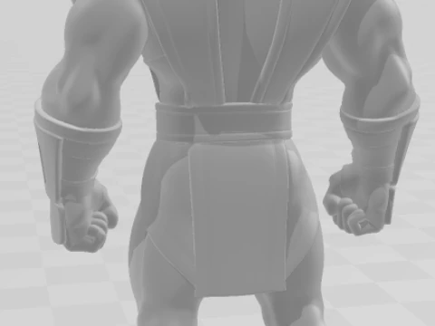 Bonecos 3d style manga anime subzero mortal kombat caricato 3D Print Model