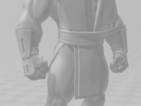 Bonecos 3d стиль манга аніме subzero mortal kombat caricato 3D Принт Модель