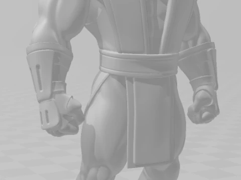 Bonecos 3d style manga anime subzero mortal kombat caricato 3D Print Model