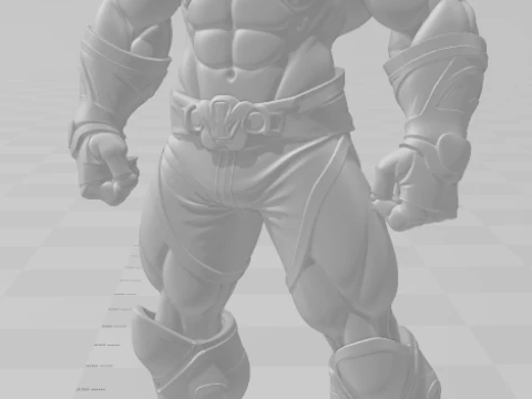 Bonecos 3d style manga anime man guerriero lutador caricato Modello di stampa 3D