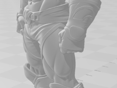 Bonecos 3d style manga anime man warrior lutador caricato 3D Print Model