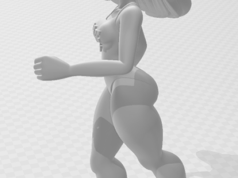 Bonecos style 3d manga anime femme sauveteur salva vidas caricato Modèles 3D en vedette