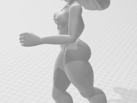 Bonecos 3d style manga anime woman life guard salva vidas caricato 3D Print Model