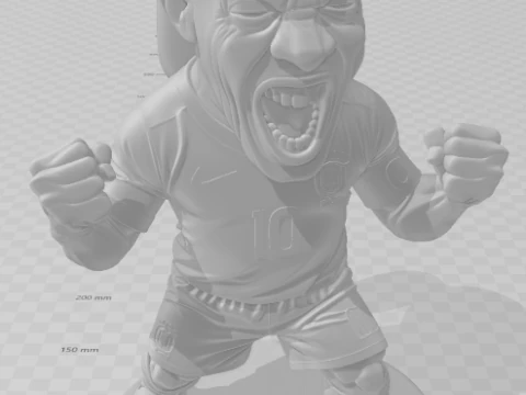 Bonecos 3d style manga anime man ronaldinho gaucho r10 caricato 3D Print Model