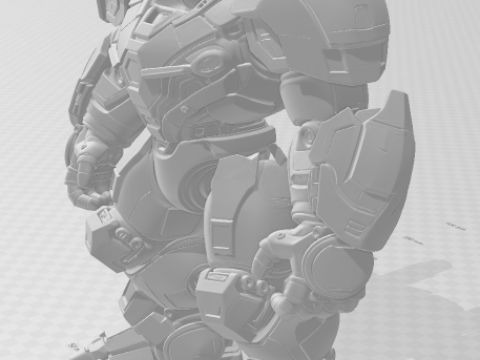 Bonecos 3d стиль манга аниме человек воин андроид робот карикато 3D Принт Модель