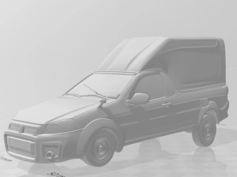 Bonecos 3d style manga anime car style furgo caricato 3D Print Model