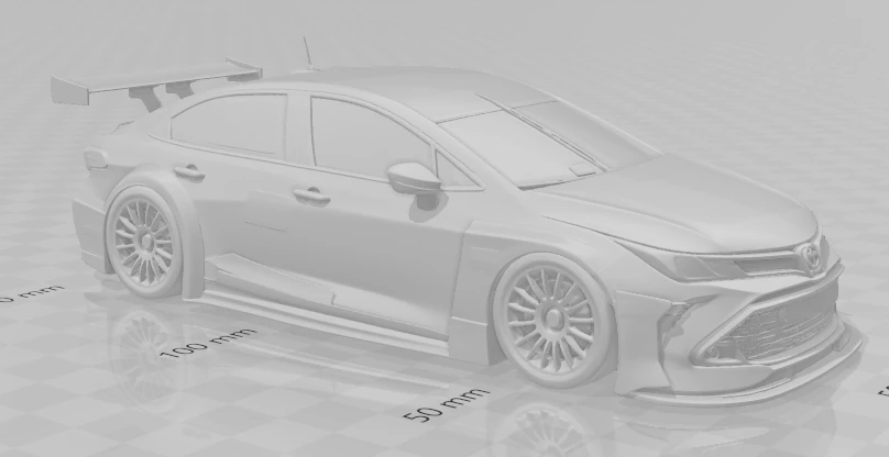 Bonecos 3d style manga anime car style corolla stock car caricato 3D Print Model .c4d .max .obj .3ds .fbx .stl .blend 