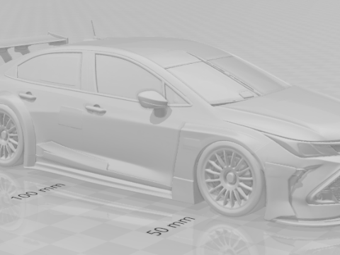 Bonecos 3d style manga anime car style corolla stock car caricato 3D Print Model