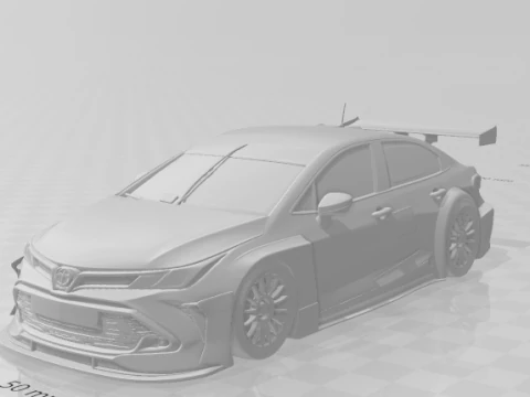 Bonecos 3d style manga anime car style corolla stock car caricato 3D Print Model