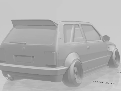 Bonecos 3d style manga anime car style uno tuning caricato 3D Print Model