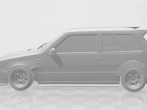 Bonecos 3d style manga anime car style uno tuning caricato 3D Print Model
