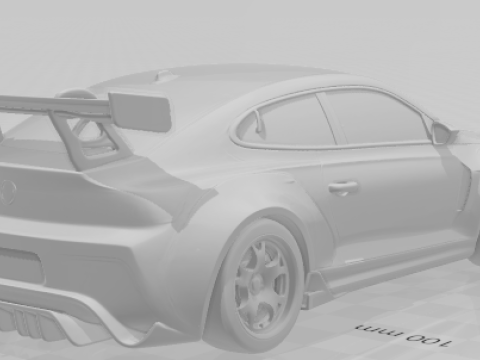 Bonecos 3D-stijl manga anime autostijl stock car race tuning caricato 3D printmodel