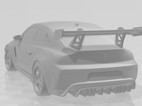 Bonecos 3D-stijl manga anime autostijl stock car race tuning caricato 3D printmodel