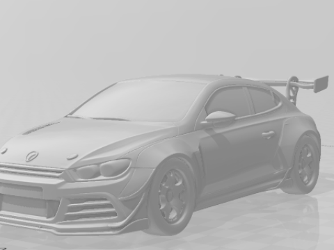 Bonecos 3D-stijl manga anime autostijl stock car race tuning caricato 3D printmodel