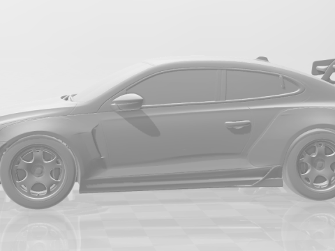 Bonecos 3D-stijl manga anime autostijl stock car race tuning caricato 3D printmodel