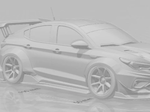 Bonecos 3d style manga anime car style stock car race tuning caricato 3D Print Model