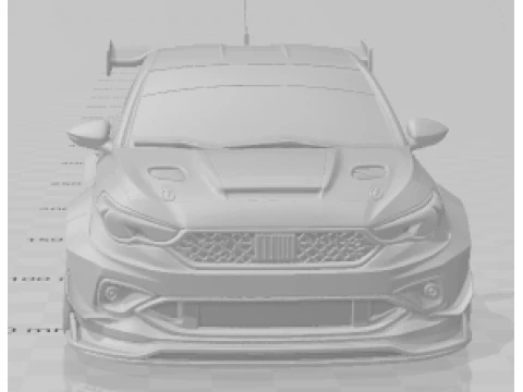 Bonecos 3d style manga anime car style stock car race tuning caricato 3D Print Model