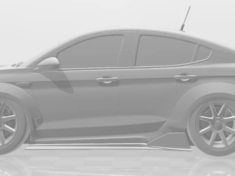 Bonecos 3d style manga anime car style stock car race tuning caricato 3D Print Model