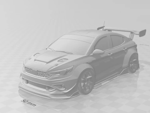Bonecos 3d style manga anime car style stock car race tuning caricato 3D Print Model