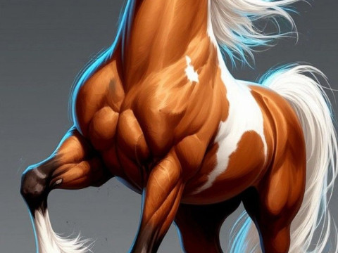 Bonecos estilo 3d mangá anime cavalo cavalo caricato Modelo de Impressão 3D