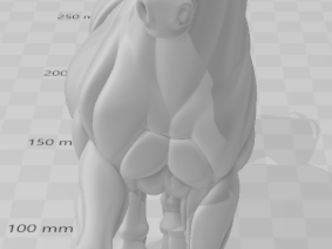 Bonecos 3d стиль манга аниме лошадь cavalo caricato 3D Принт Модель