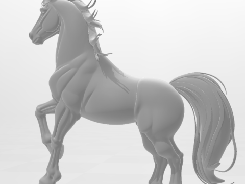 Bonecos 3d стиль манга аниме лошадь cavalo caricato 3D Принт Модель