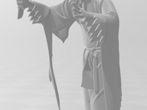 Bonecos 3D-stijl manga anime spookgezicht caricato 3D printmodel