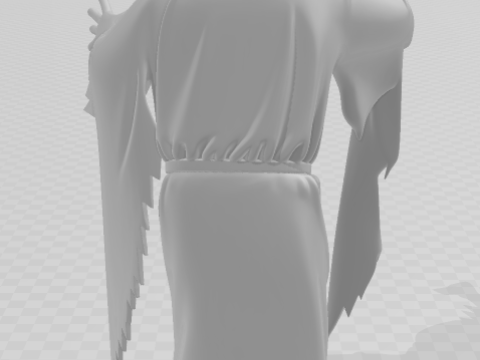 Bonecos 3D-stijl manga anime spookgezicht caricato 3D printmodel