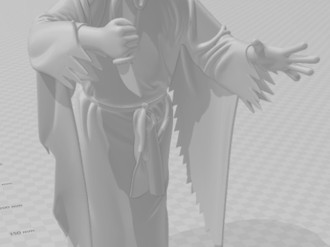 Bonecos 3D-stijl manga anime spookgezicht caricato 3D printmodel