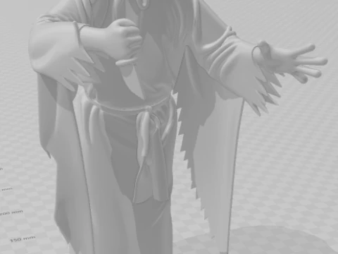 Bonecos 3d style manga anime ghost face caricato 3D Print Model