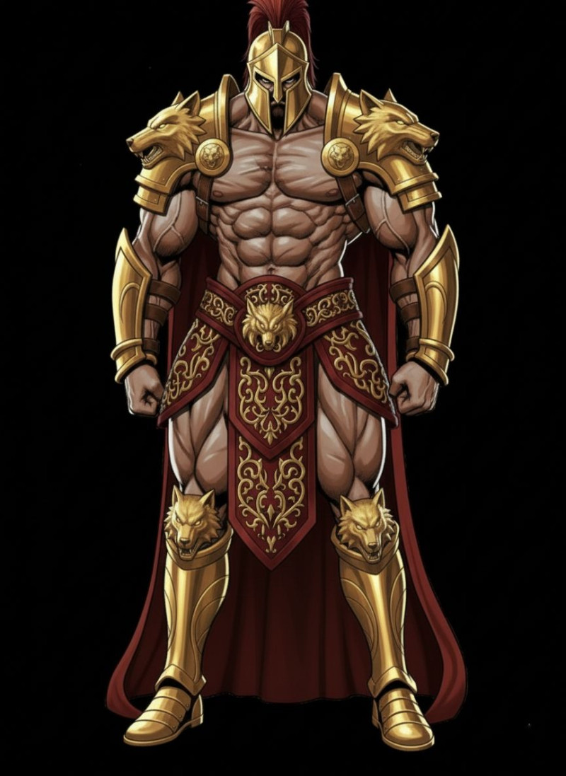 Bonecos 3D-stijl manga anime krijger god oorlog caricato 3D printmodel .c4d .max .obj .3ds .fbx .stl .blend 